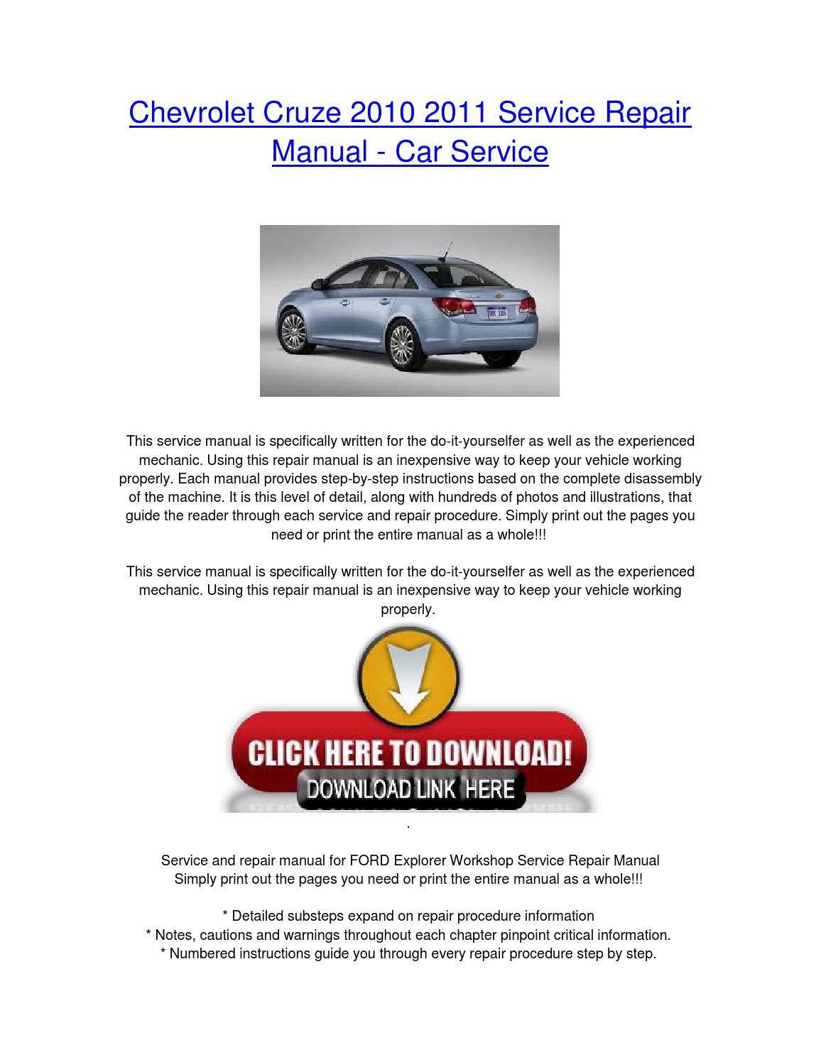 Ford Explorer 2010 Repair Manual Download